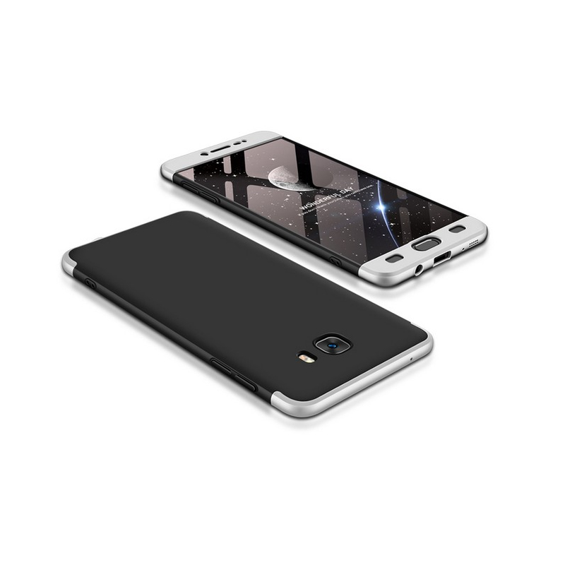 Husa Samsung Galaxy C9 Pro GKK 360 Full Cover Negru-Argintiu