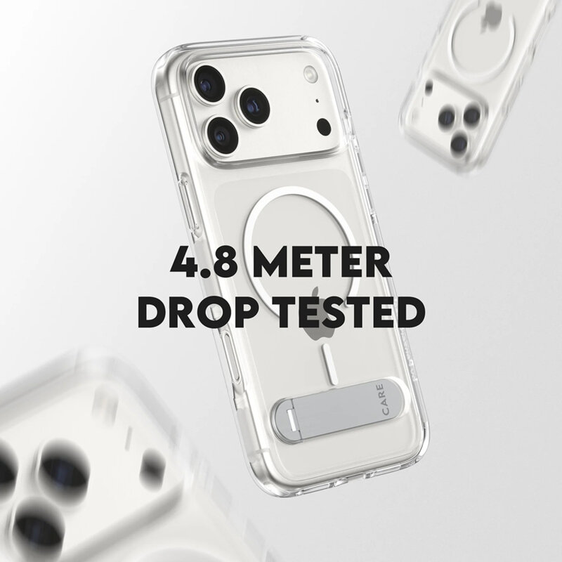 Husa iPhone 17 Pro Max PanzerGlass® CARE Feature Kickstand MagSafe, transparenta