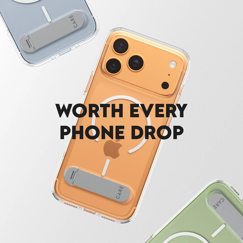 Husa iPhone 17 Pro Max PanzerGlass® CARE Feature Kickstand MagSafe, transparenta