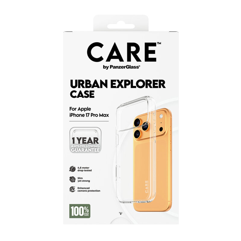 Husa iPhone 17 Pro PanzerGlass® CARE Flagship Urban Explorer, transparenta
