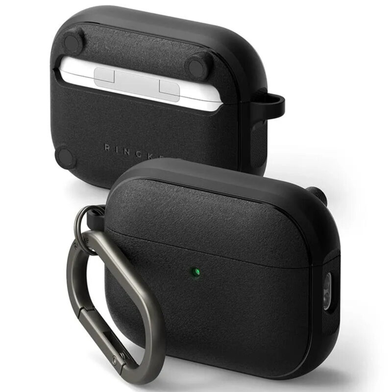 Husa AirPods Pro 3 cu carabinera Ringke Onyx Magnetic, negru