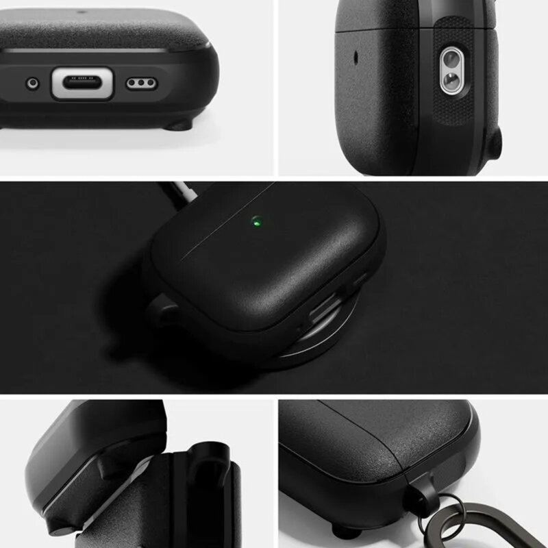 Husa AirPods Pro 3 cu carabinera Ringke Onyx Magnetic, negru