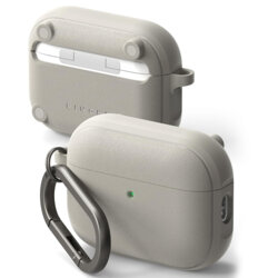 Husa AirPods Pro 3 cu carabinera Ringke Onyx Magnetic, gri