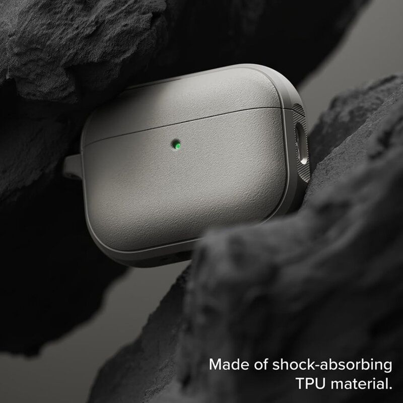 Husa AirPods Pro 3 cu carabinera Ringke Onyx Magnetic, gri