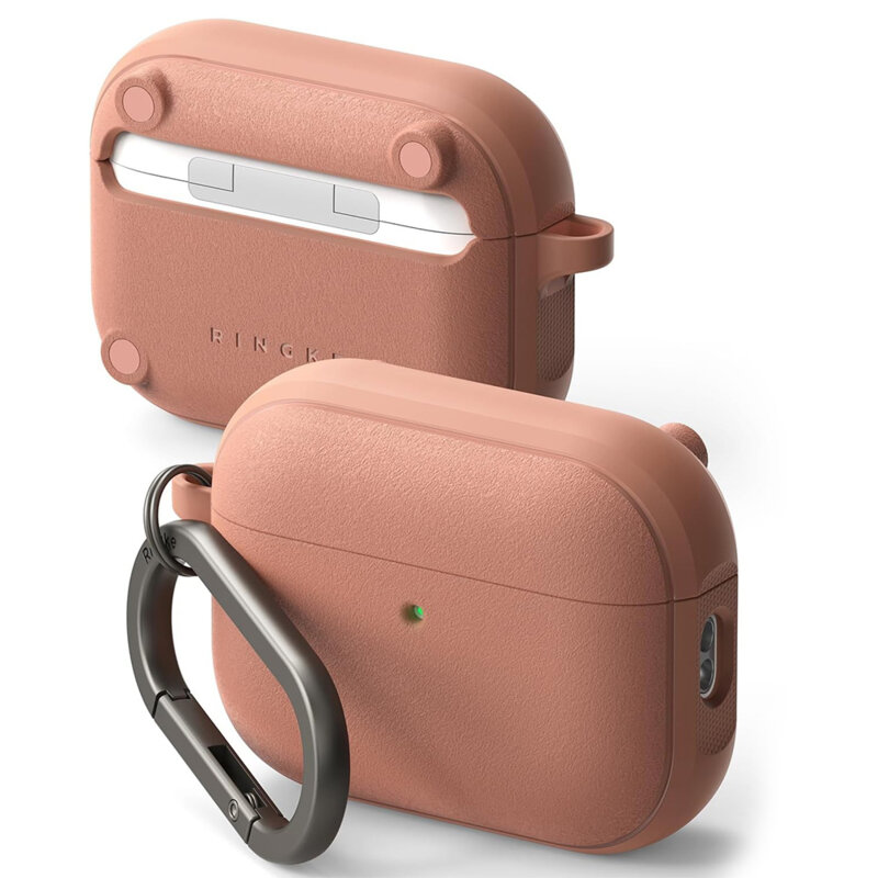 Husa AirPods Pro 3 cu carabinera Ringke Onyx Magnetic, oranj