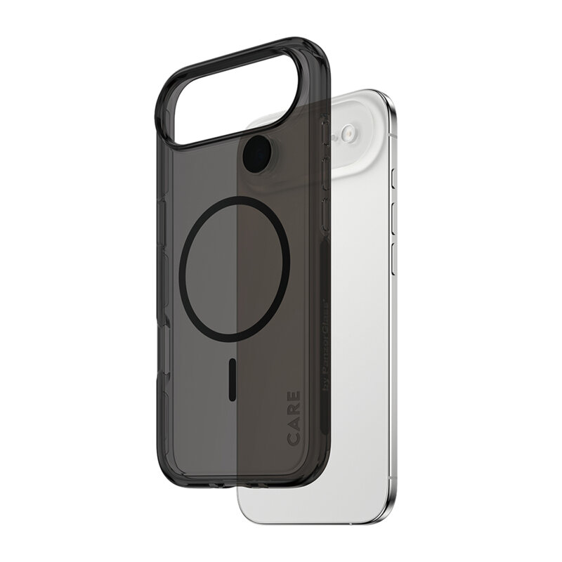 Husa iPhone 17 Air PanzerGlass® CARE Flagship Urban Explorer Black MagSafe, fumuriu