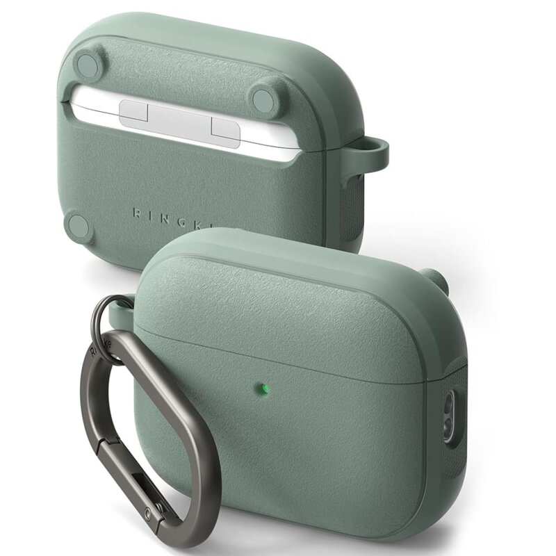 Husa AirPods Pro 3 cu carabinera Ringke Onyx Magnetic, verde