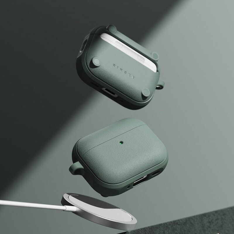 Husa AirPods Pro 3 cu carabinera Ringke Onyx Magnetic, verde
