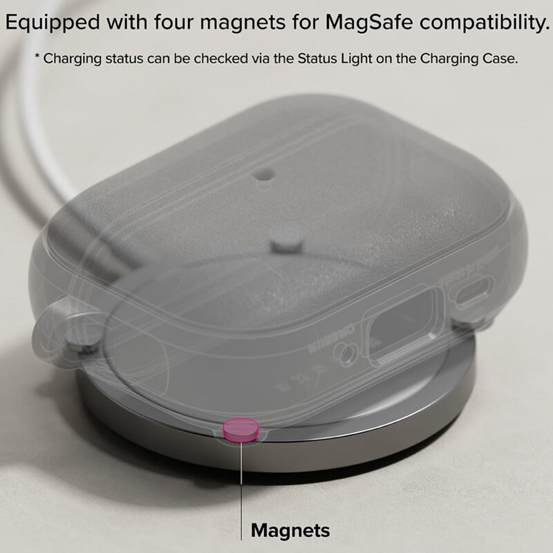 Husa AirPods Pro 3 cu carabinera Ringke Onyx Magnetic, verde