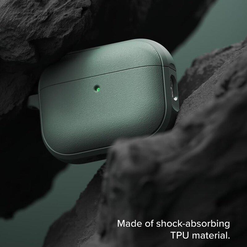 Husa AirPods Pro 3 cu carabinera Ringke Onyx Magnetic, verde