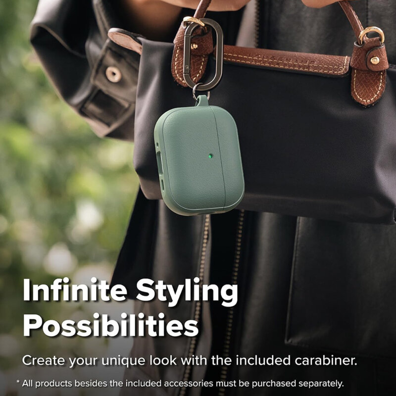 Husa AirPods Pro 3 cu carabinera Ringke Onyx Magnetic, verde