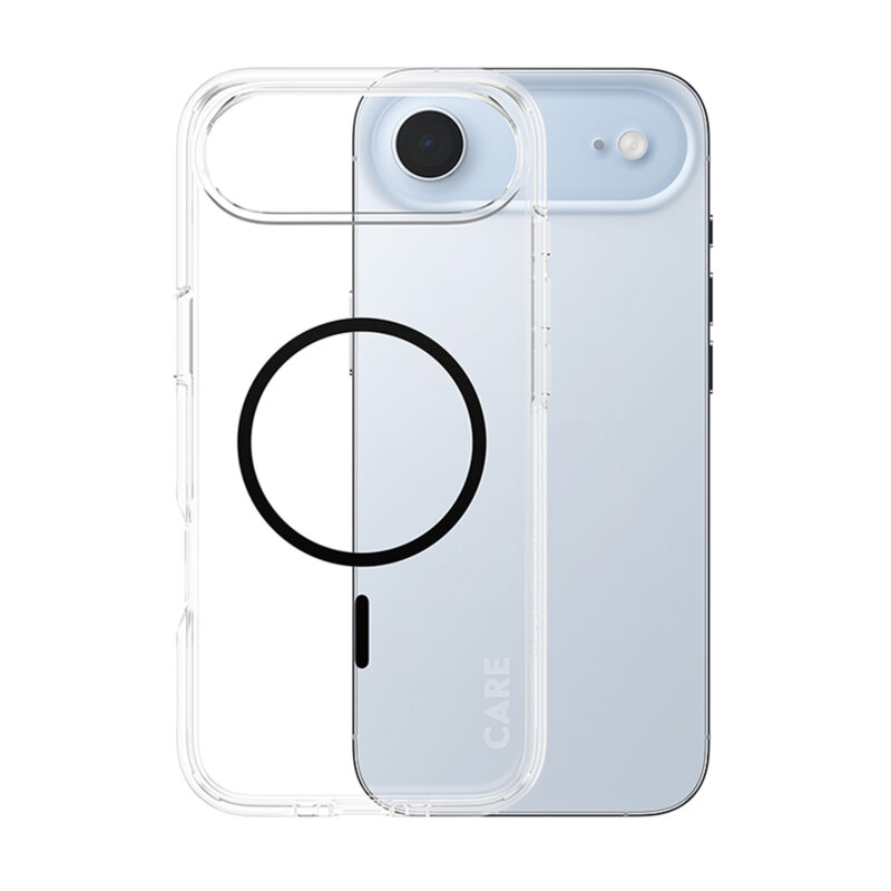 Husa iPhone 17 Air PanzerGlass® CARE Flagship Urban Explorer Black MagSafe, transparenta