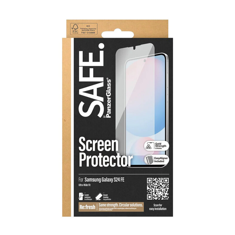 Folie Samsung Galaxy S24 FE SAFE. by PanzerGlass® Ultra-Wide Fit w. Aligner, transparenta