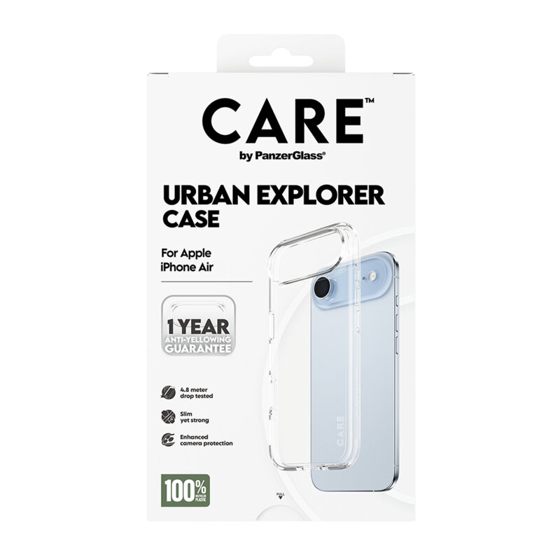 Husa iPhone 17 Air PanzerGlass® CARE Flagship Urban Explorer, transparenta