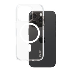 Husa iPhone 16 Pro PanzerGlass® CARE Flagship Urban Combat White MagSafe, transparenta