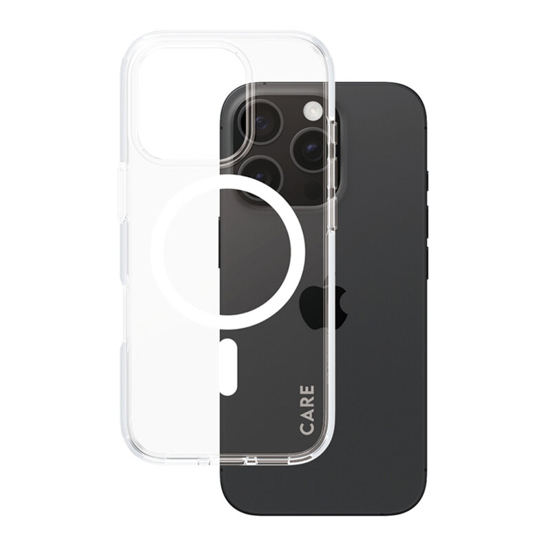 Husa iPhone 16 Pro PanzerGlass® CARE Flagship Urban Combat White MagSafe, transparenta