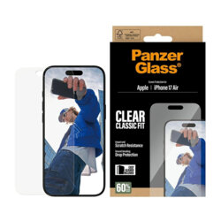Folie iPhone 17 Air PanzerGlass® Classic Fit w. EasyAligner, transparenta