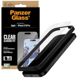Folie iPhone 17 PanzerGlass® Classic Fit w. EasyAligner, transparenta