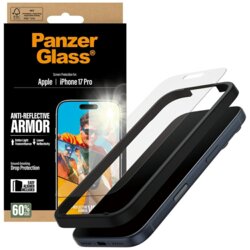 Folie iPhone 17 Pro mata PanzerGlass® Anti-Reflective Armor w. EasyAligner, transparenta
