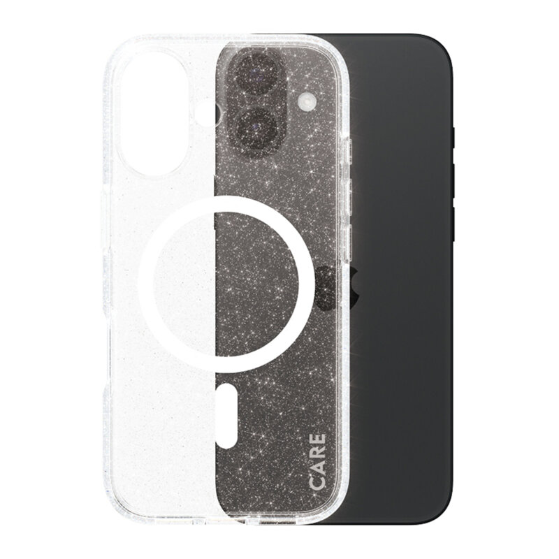 Husa iPhone 16 PanzerGlass® CARE Flagship Urban Combat Star Lit White MagSafe, transparenta