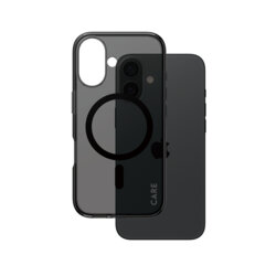 Husa iPhone 16 PanzerGlass® CARE Flagship Urban Combat Black MagSafe, fumuriu