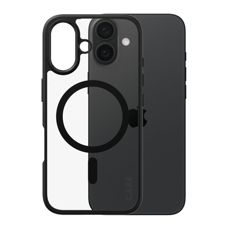 Husa iPhone 16 PanzerGlass® CARE Flagship Urban Combat Black MagSafe, negru