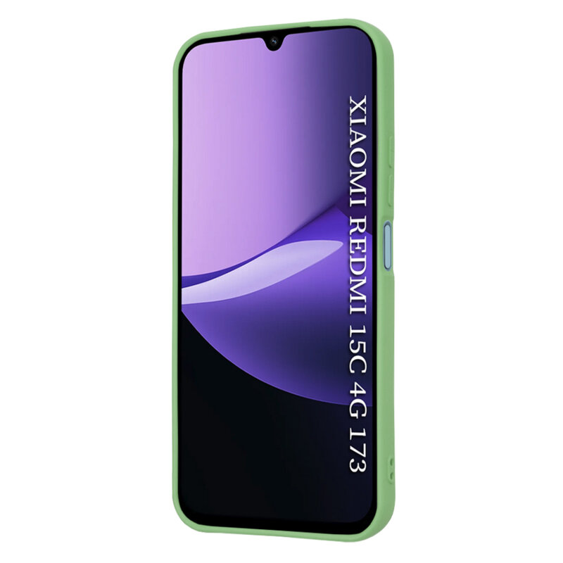 Husa silicon Xiaomi Redmi 15C 4G Techsuit SoftFlex, verde deschis