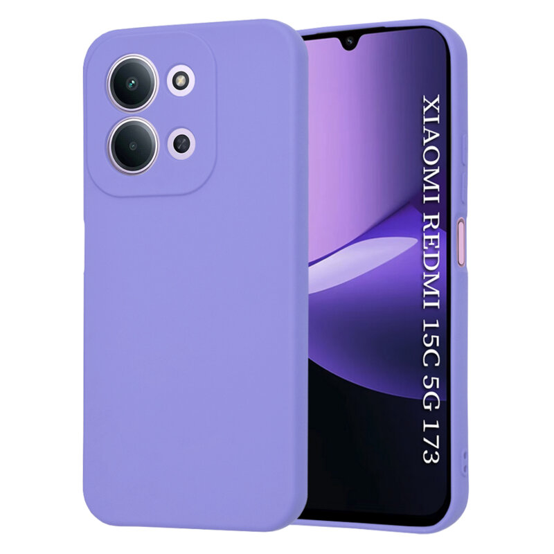 Husa silicon Xiaomi Redmi 15C 5G Techsuit SoftFlex, violet