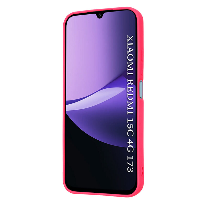 Husa silicon Xiaomi Redmi 15C 4G Techsuit SoftFlex, fucsia