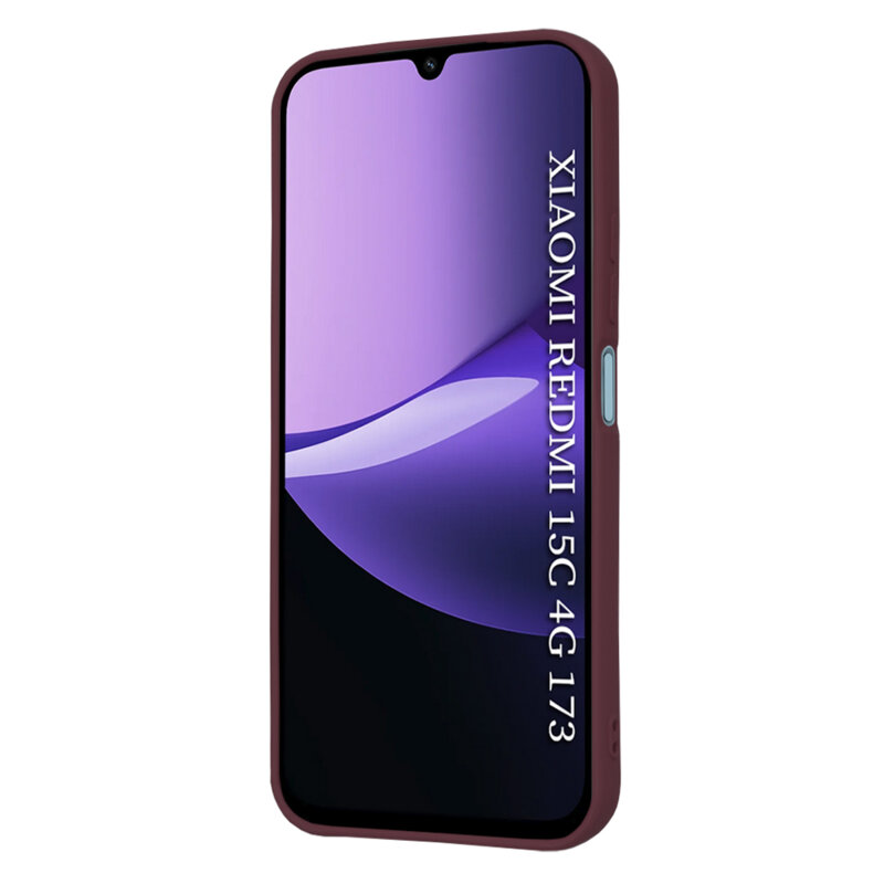 Husa silicon Xiaomi Redmi 15C 4G Techsuit SoftFlex, bordo