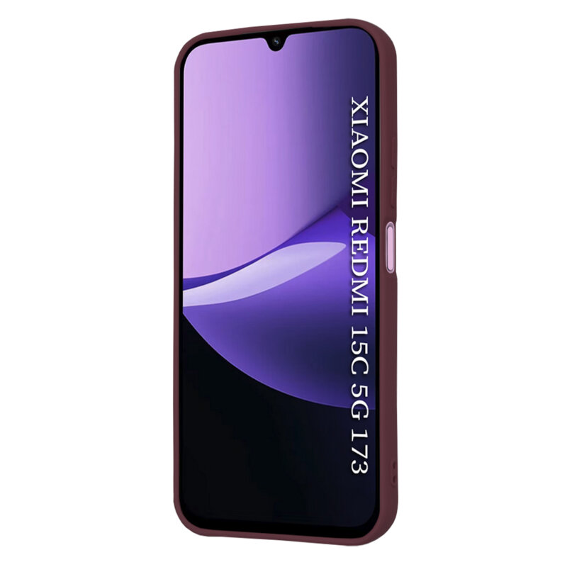 Husa silicon Xiaomi Redmi 15C 5G Techsuit SoftFlex, bordo