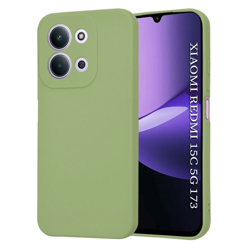 Husa silicon Xiaomi Redmi 15C 5G Techsuit SoftFlex, verde