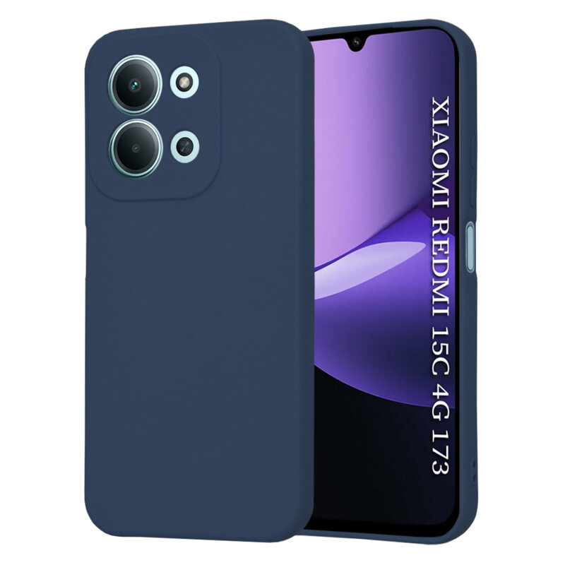Husa silicon Xiaomi Redmi 15C 4G Techsuit SoftFlex, bleumarin