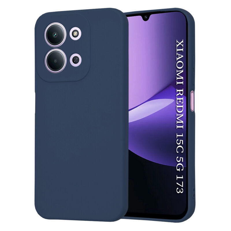 Husa silicon Xiaomi Redmi 15C 5G Techsuit SoftFlex, bleumarin