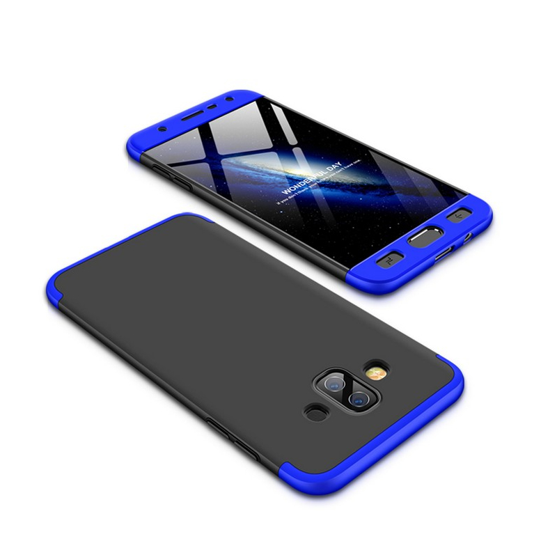 Husa Samsung Galaxy J7 Duo GKK 360 Full Cover Negru-Albastru