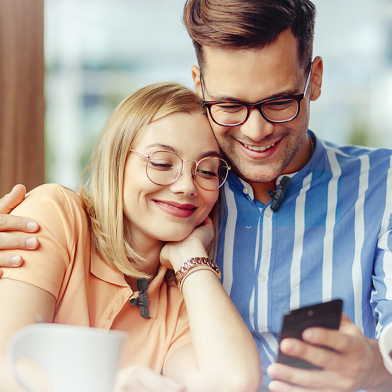 [Pachet 2x] Microfon tip lavariera wireless Borofone Trophy, BFK12