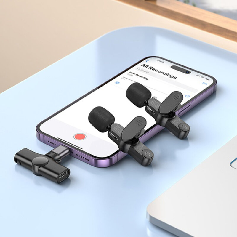 [Pachet 2x] Microfon tip lavariera wireless Borofone Trophy, BFK12