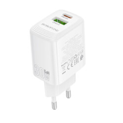 Incarcator priza dual port PD30W GaN, Borofone Fuente, BN29