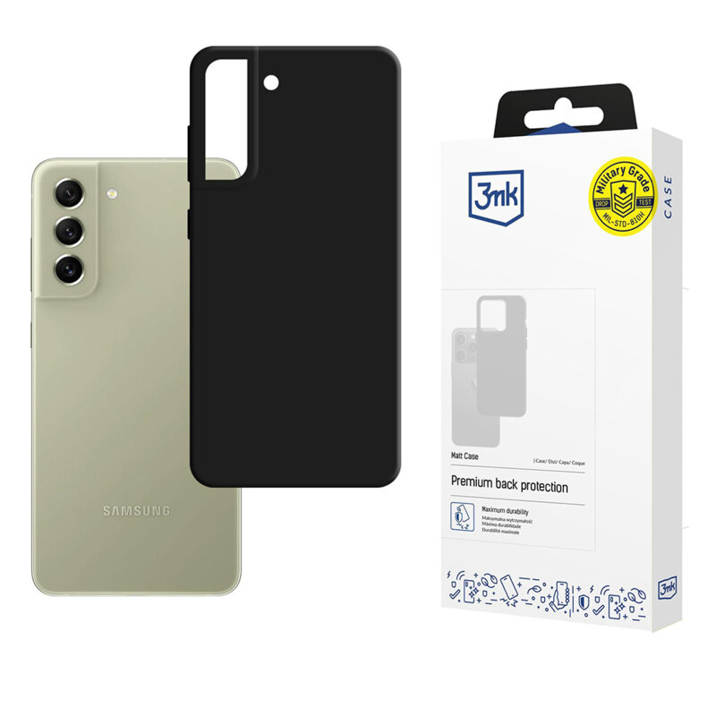 Husa Samsung Galaxy S21 FE 5G premium 3mk Matt Case, negru