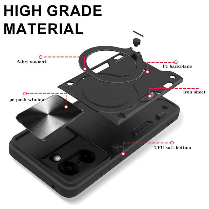 Husa OnePlus Nord CE5 Techsuit CamGuard Pro, negru