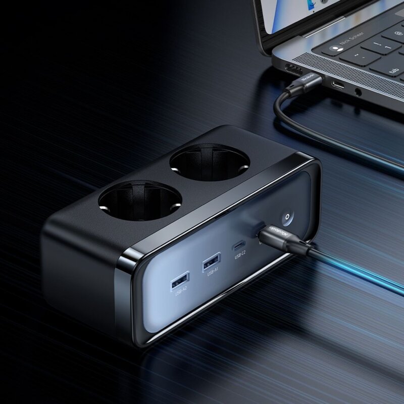 Prelungitor priza EU cu Schuko, Type-C, USB, 1.5m Mcdodo Energy Cube Series, CH-4610
