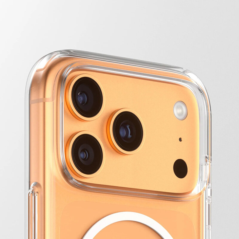 Husa iPhone 17 Pro PanzerGlass® CARE Feature Kickstand MagSafe, transparenta