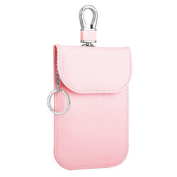 Suport chei cu RFID protection Techsuit AF2, EMF blocker, roz