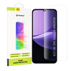 Folie sticla Xiaomi Redmi 15C 5G Techsuit Clear Vision Glass, transparenta