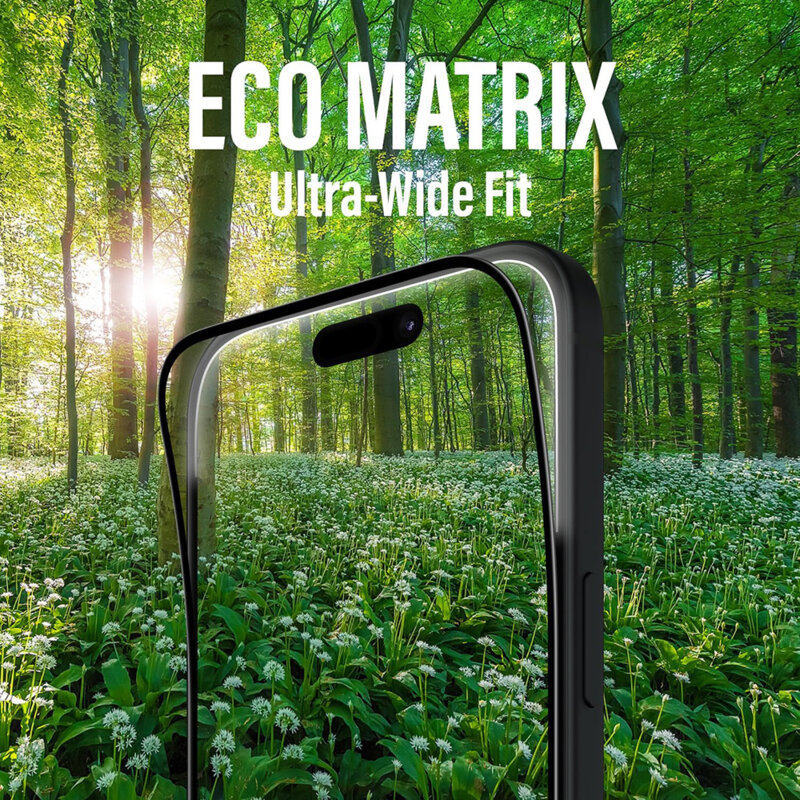 Folie iPhone 16 Pro Max PanzerGlass® Ultra-Wide Fit EyeCare, negru