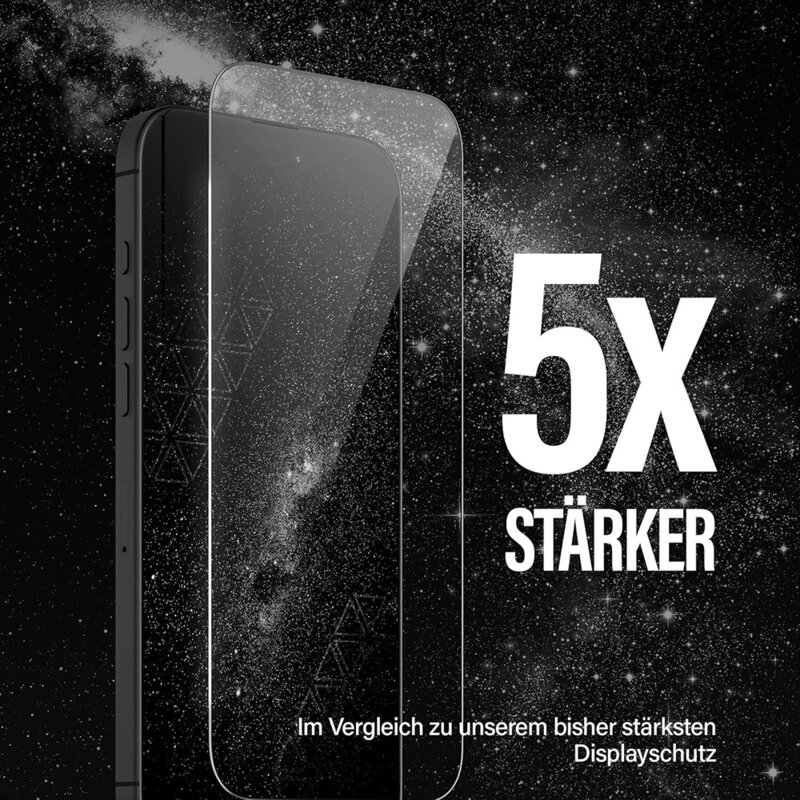 Folie iPhone 17 PanzerGlass® Ceramic II Ultra-Wide Fit w. EasyAligner, negru