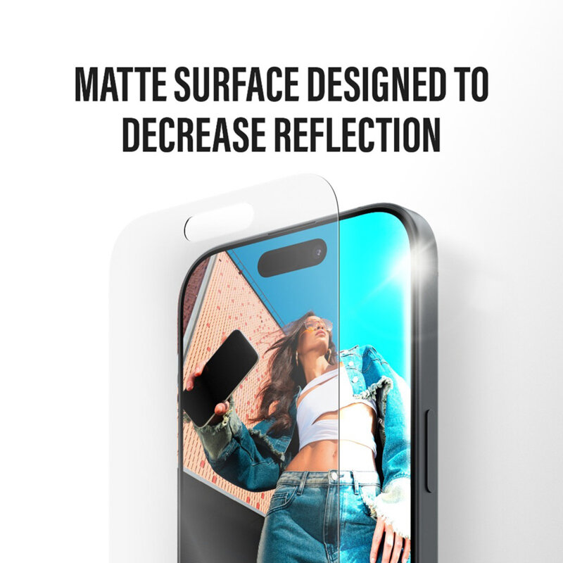 Folie iPhone 16 Pro mata PanzerGlass® Anti-Reflective Armor w. EasyAligner, transparenta