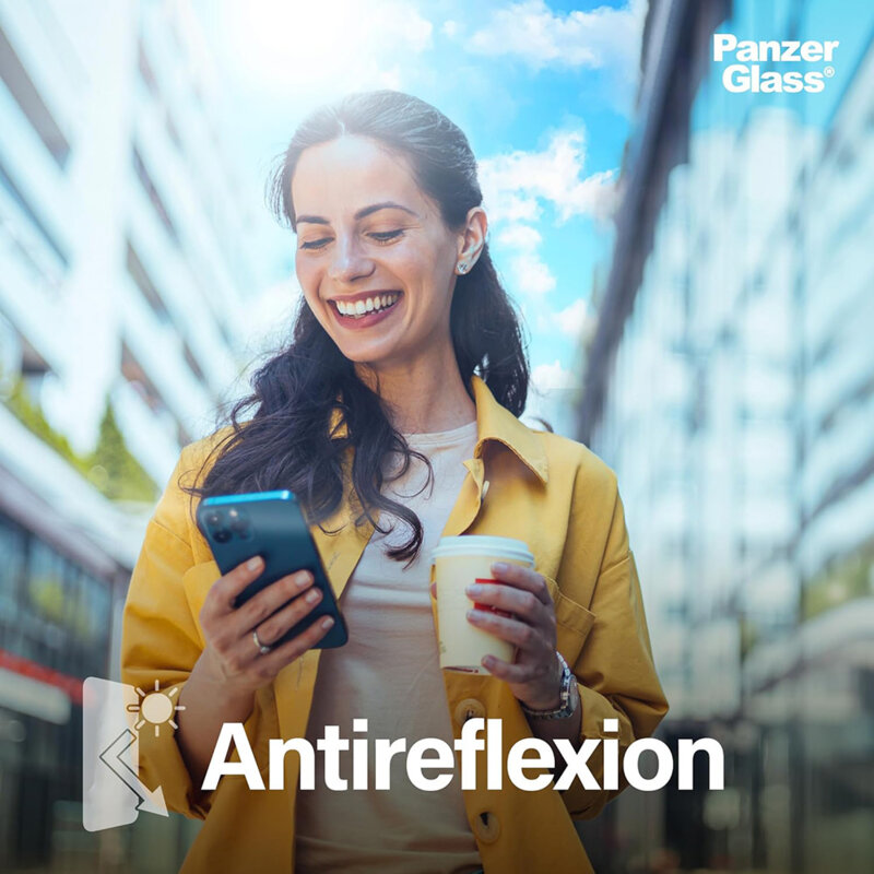 Folie iPhone 16 Plus PanzerGlass® Privacy Ultra-Wide Fit w. EasyAligner, negru