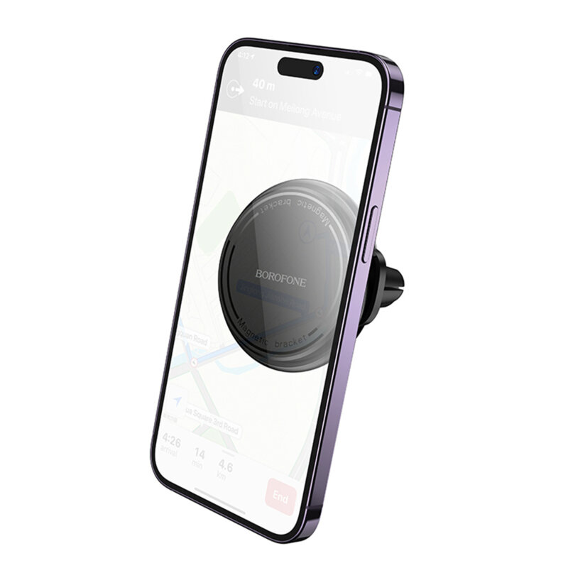 Suport auto magnetic, Borofone Parker, BH135, negru