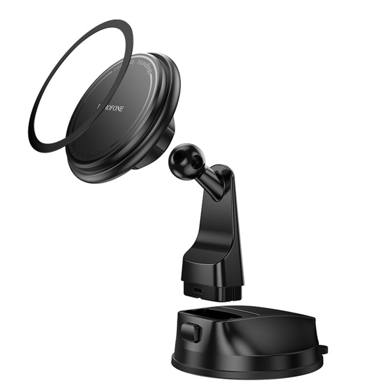 Suport auto magnetic, Borofone Parker, BH136, negru